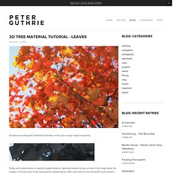 3D tree material tutorial - Leaves
