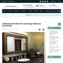 6 Materials with Which You Can Design Bathroom Countertops