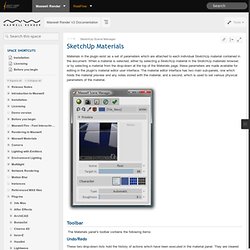 SketchUp Materials - Maxwell Documentation - Next Limit support site