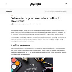 Where to buy art materials online in Pakistan?