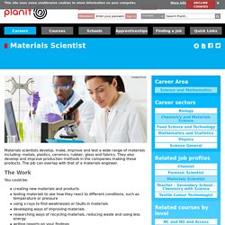 Materials Scientist Chemistry and Materials Science