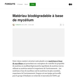 Matériau biodégradable à base de mycélium