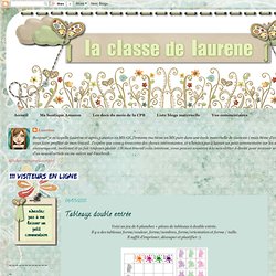 La maternelle de Laurène: Tableaux double entrée