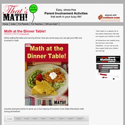 Math at the Dinner Table!
