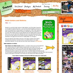 Math Center and Math Station Resources