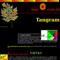 Math'@ctivité 2D : Tangram