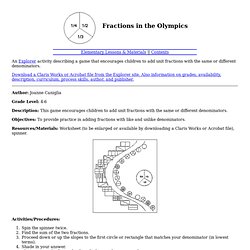 Math Forum : Fractions : Fractions in the Olympics