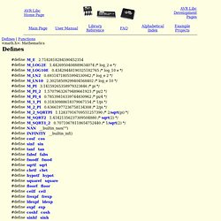 avr-libc: <math.h>: Mathematics