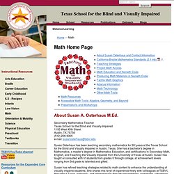 Teaching Math to Visually Impaired Students