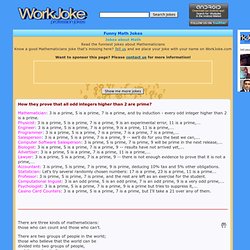 Math Jokes at WorkJoke.com - Profession Jokes