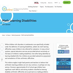 Math Learning Disabilities