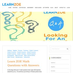Online Mathematical Questions Activity