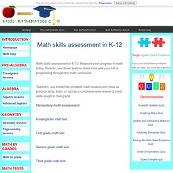 Math Skills Assessment