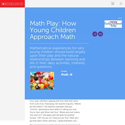 Math Play: How Young Children Approach Math