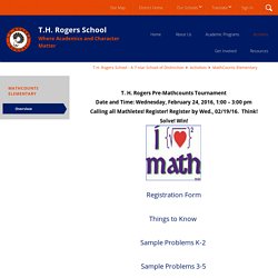 MathCounts Elementary / Overview