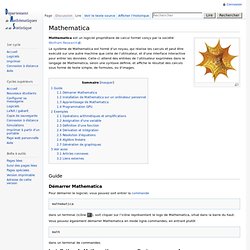 Mathematica - WikiDMS