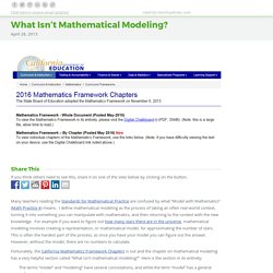 What Isn't Mathematical Modeling? - Robert Kaplinsky