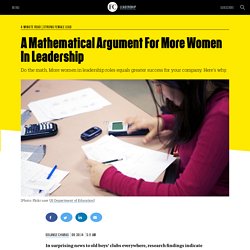 A Mathematical Argument For More Women In Leadership