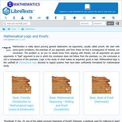 Mathematical Logic and Proofs - Mathematics LibreTexts