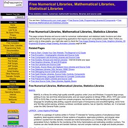 Free Numerical, Mathematical and Statistical Libraries and Source Code
