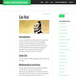 Liu Hui - Mathematician Biography, Facts and Pictures