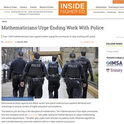 Mathematicians urge cutting ties with police