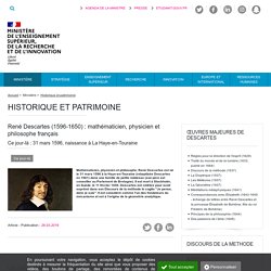 René Descartes (1596-1650) : mathématicien, physicien et philosophe français