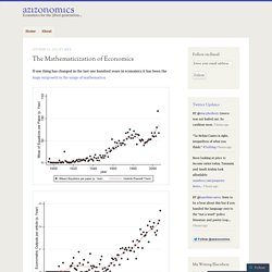 The Mathematicization of Economics « azizonomics