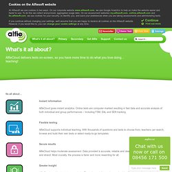 Alfie - What's it all about? - Mathematics Science and English Assessment - Alfiesoft Ltd.