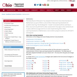 Mathematics Common Core State Standards and Model Curriculum