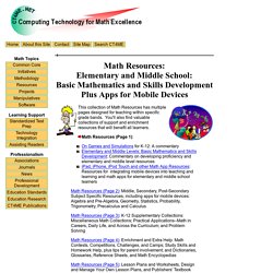 Math Resources (Page 1 of 5): Elementary and Middle Levels: Basic Mathematics and Skills Development