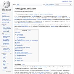 Forcing (mathematics)