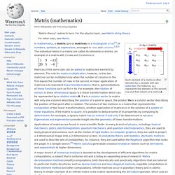 Matrix (mathematics)