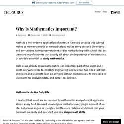 Why Is Mathematics Important?