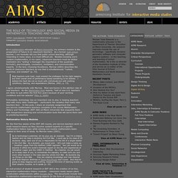 The Role of Technology and Social Media in Mathematics Teaching and Learning « Armstrong Institute for Interactive Media Studies