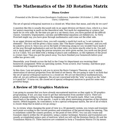 The Mathematics of the 3D Rotation Matrix