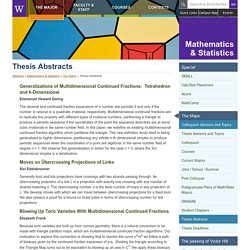 Mathematics & Statistics