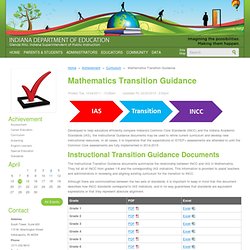 Mathematics Transition Guidance