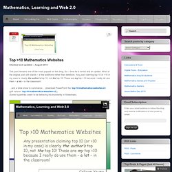 Top >10 Mathematics Websites