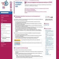 Académie d'Amiens - Mathématiques au collège et lycée - L’accompagnement personnalisé et l’ENT