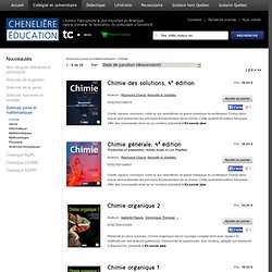 Livre Chimie - Livre Sciences pures et mathématiques