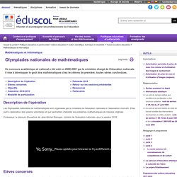 Concours Olympiades Académiques de Mathématiques (Lycéens)