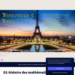G1-histoire des mathématiques by Emeline MASSERAND on Genially