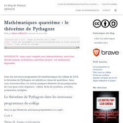 Mathématiques quatrième : le théorème de Pythagore