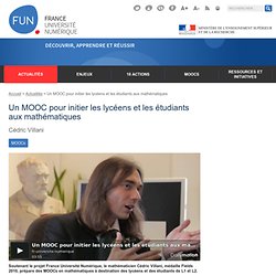 Un MOOC pour initier les lycéens et les étudiants aux mathématiques - France Université Numérique