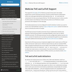 MathJax TeX and LaTeX Support — MathJax 2.5 documentation