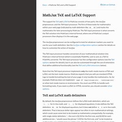 MathJax TeX and LaTeX Support — MathJax 2.5 documentation