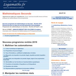 Maths Seconde - Logamaths.fr