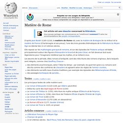Matière de Rome
