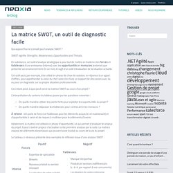 La matrice SWOT, un outil de diagnostic facile